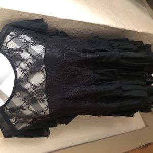 Torrid Black Lace S/S Top Sz 2